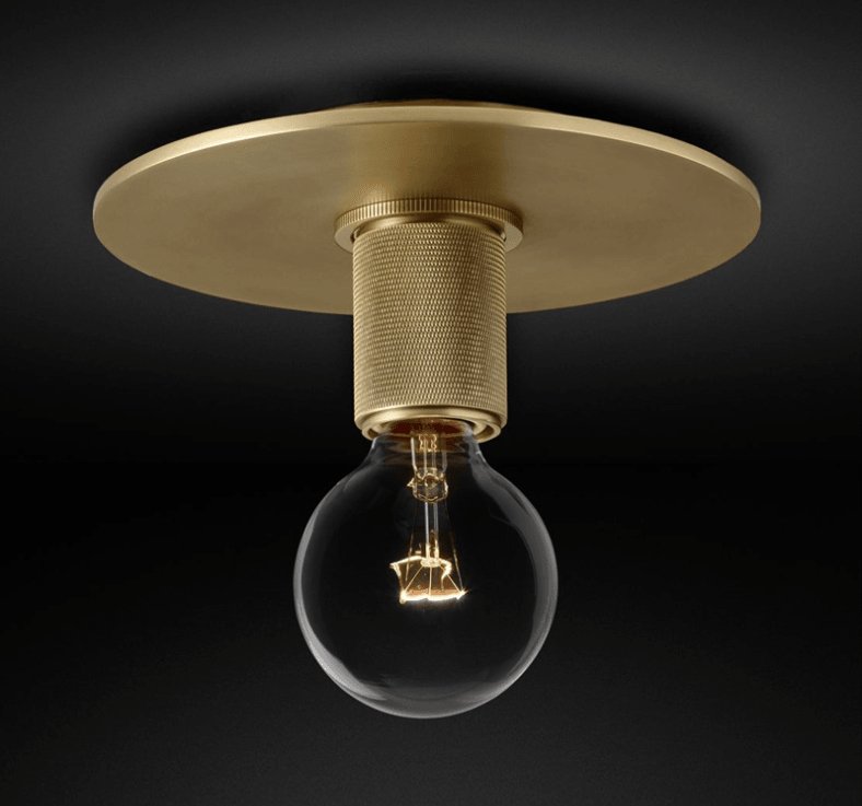 Elthyn Deckenleuchte Kegel Glas Messing Minimalistisch Industriell