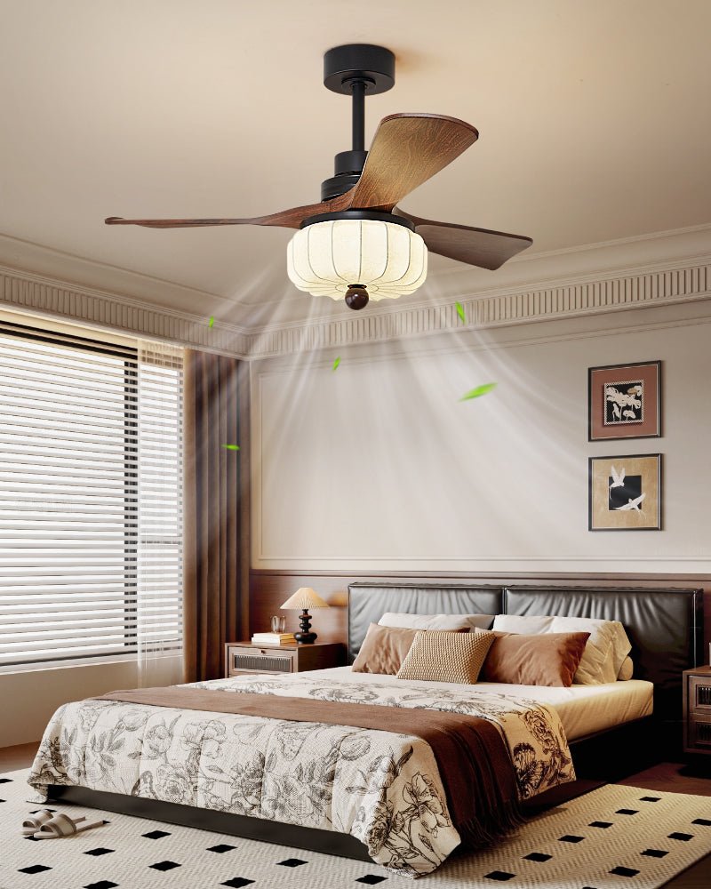 Svelk Vintage Deckenventilator mit Beleuchtung