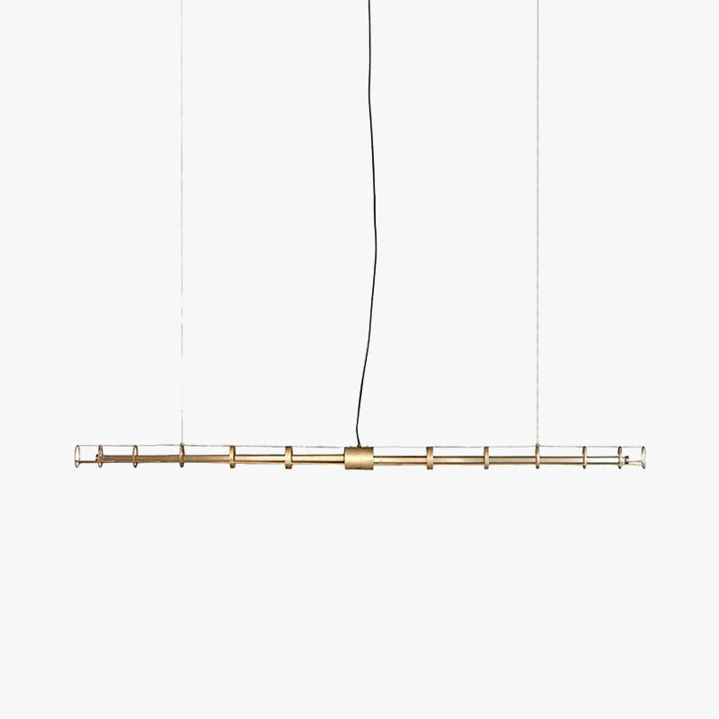 Arisha LED Linear Pendelleuchte Gold Esstisch/Wohn/Schlafzimmer Metall&Glas