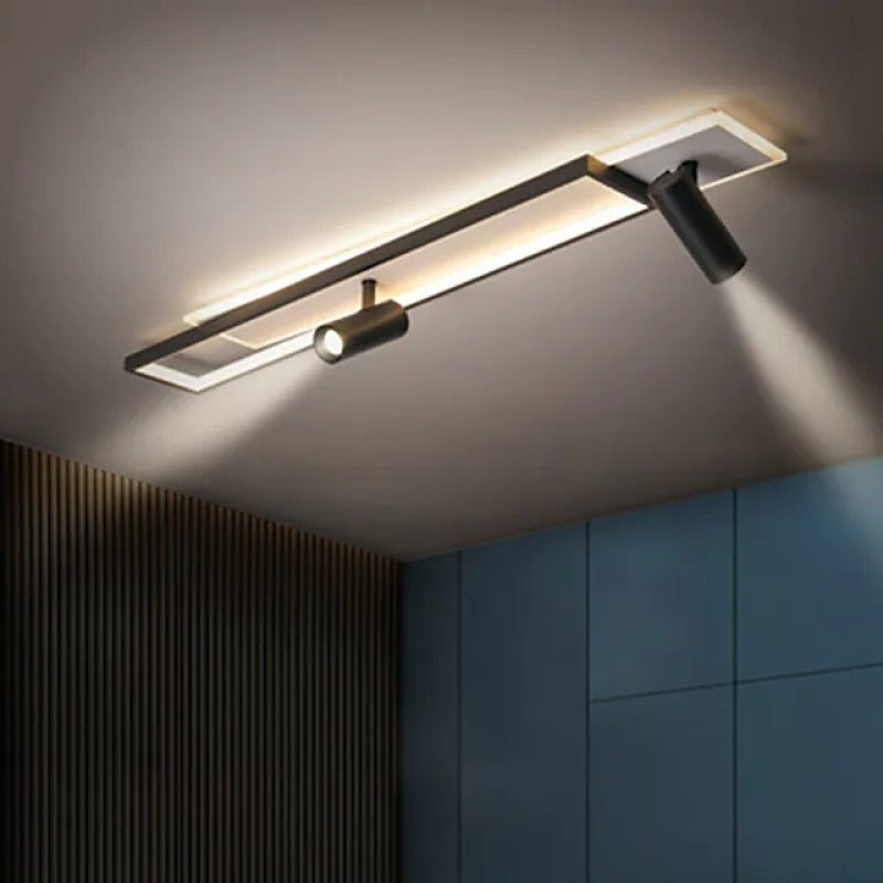 Arisha Modern LED Deckenleuchte Strahler Schwarz Wohnzimmer Metall