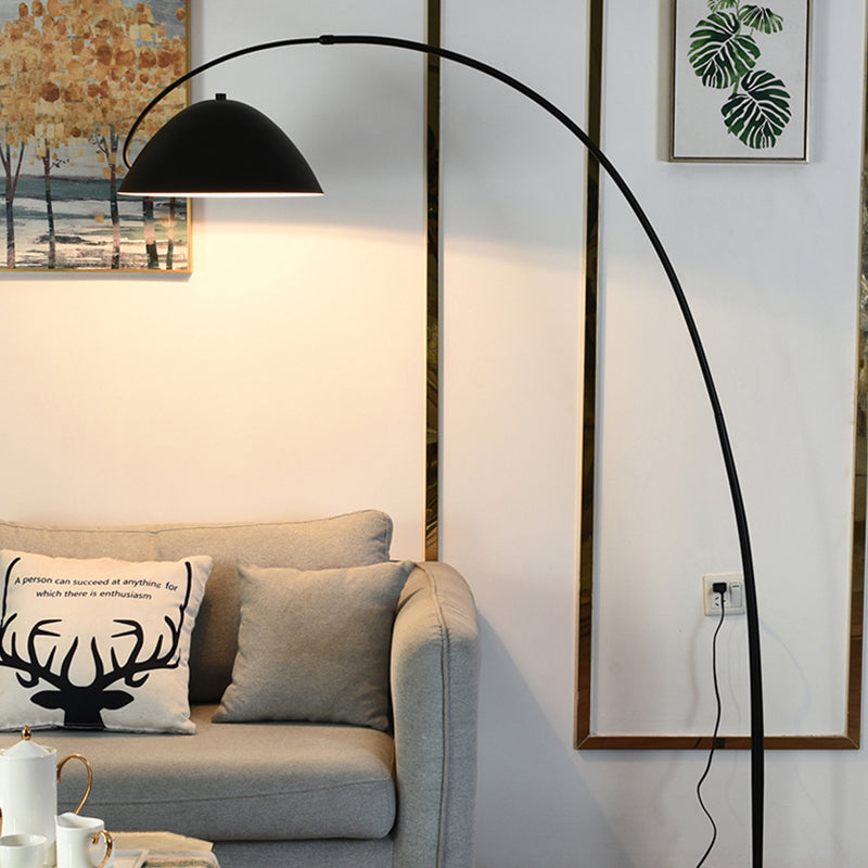 Avi Modern LED Bogen Schale Stehlampe Metall Wohnzimmer Schlafzimmer