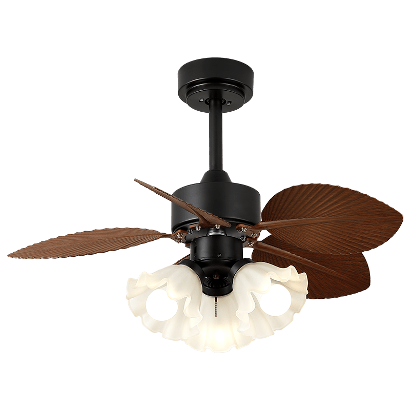 Rosalyn Vintage Holz Deckenventilator mit Beleuchtung