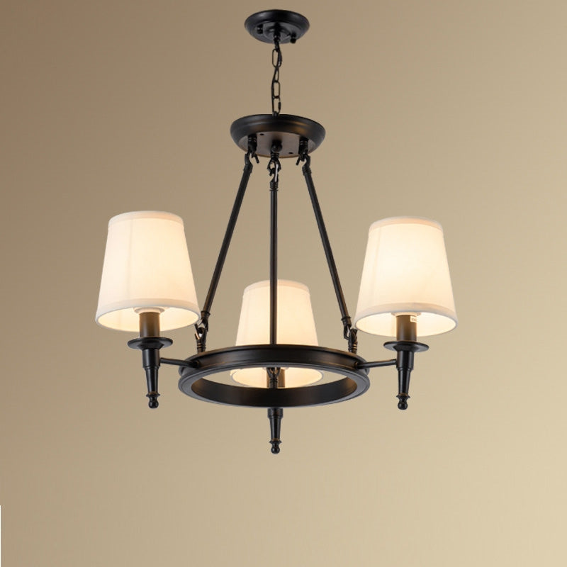 Silva Vintage LED Kronleuchter Schwarz Schlaf/Wohnzimmer Metall