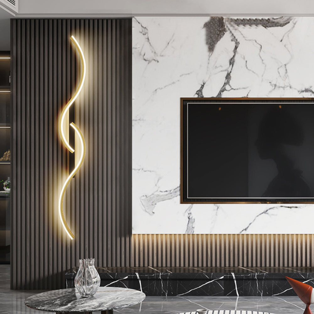 Arisha Modern LED Wandleuchte Innen  Linear Schwarz/Weiß