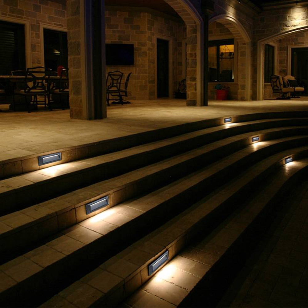 Ray  Außenwandleuchte Rechteck, Grau, Innen/Außen, Metall Modern LED