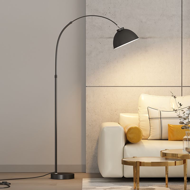 Aria Stehlampe Modern Schale LED  Schwarz/Rotwein/Gelb Wohnzimmer