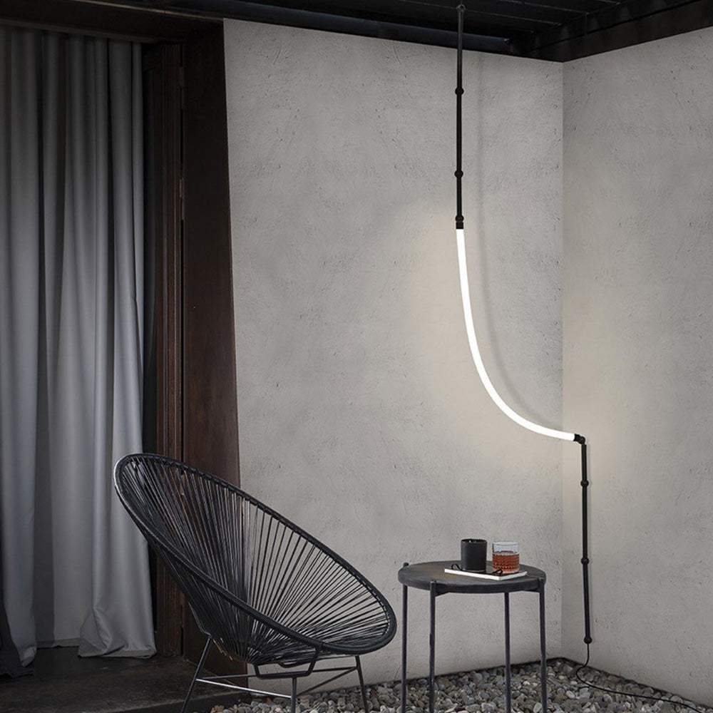 Arisha Modern Lineare LED Pendelleuchte SchwarzSchlaf/Wohnzimmer Metall Silikon