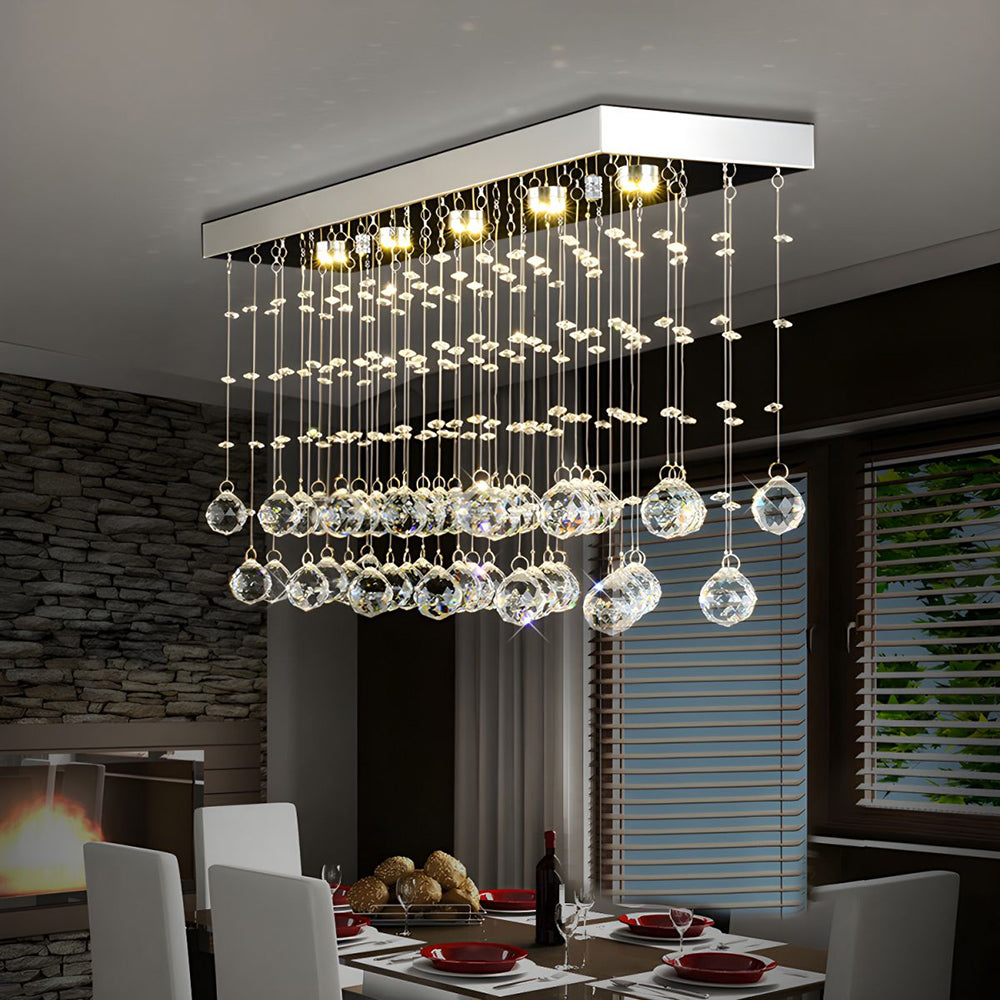 Olivia Modern LED Metall Multi Deckenleuchte Silber Wohnzimmer