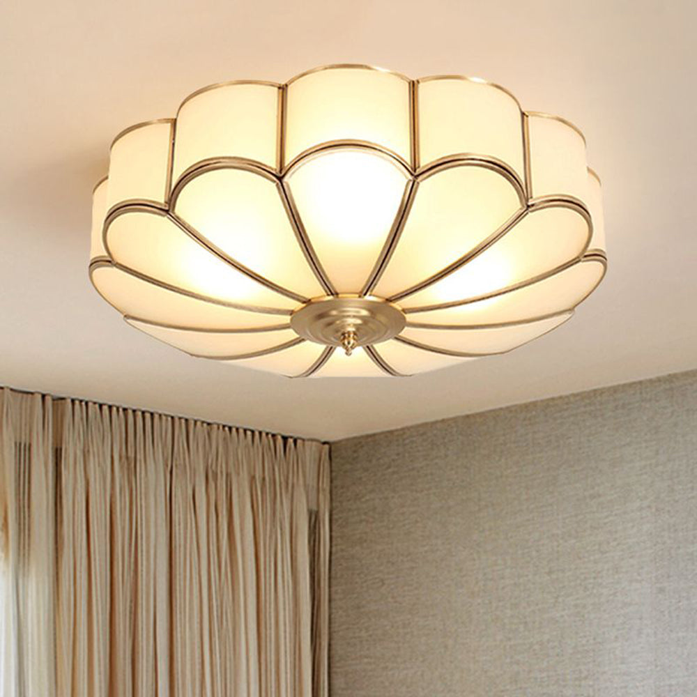 Ritta Traditionell Runde Metall Deckenleuchte Bronze Wohnzimmer