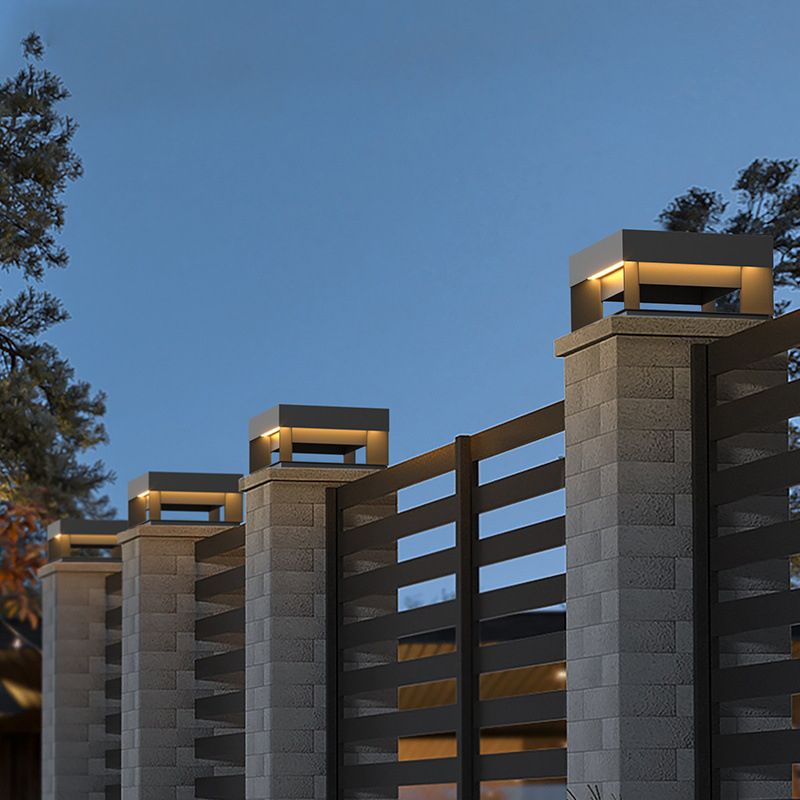 Ray Modern LED Außensokelleuchte Schwarz Garten/Terrasse Solar