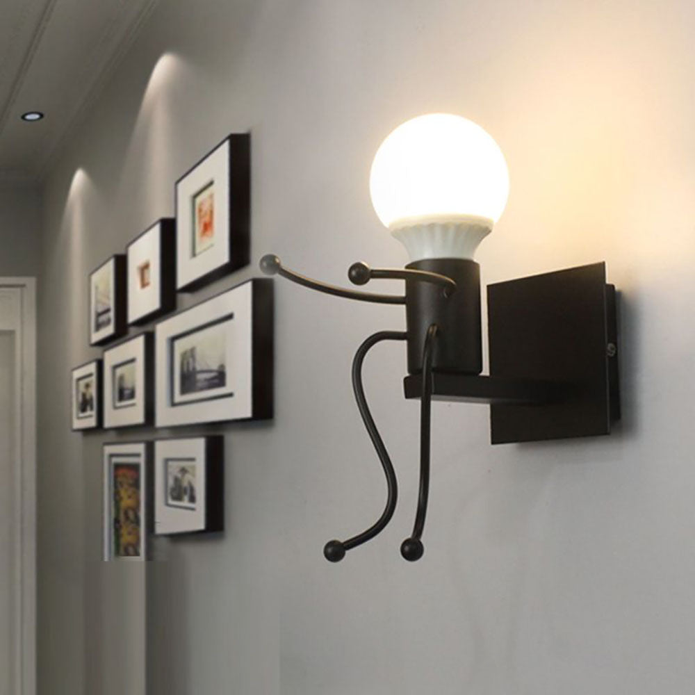 Arisha Modern LED Wandleuchte Weiß/Schwarz Bade/Wohnzimmer Metall