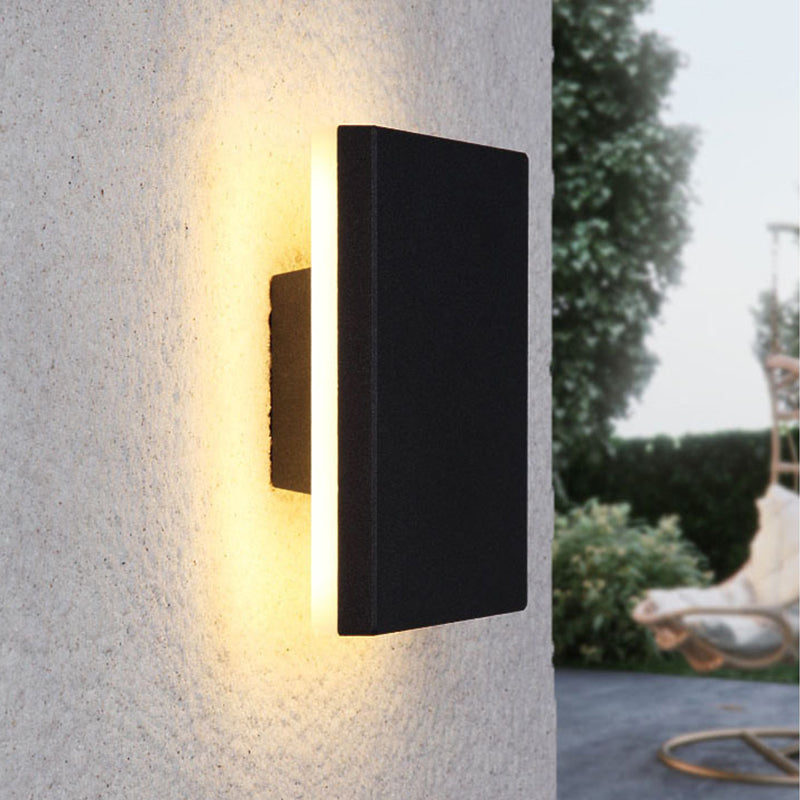 Ray  Außenwandleuchte Garten Modern LED  Weiß/Schwarz Metall