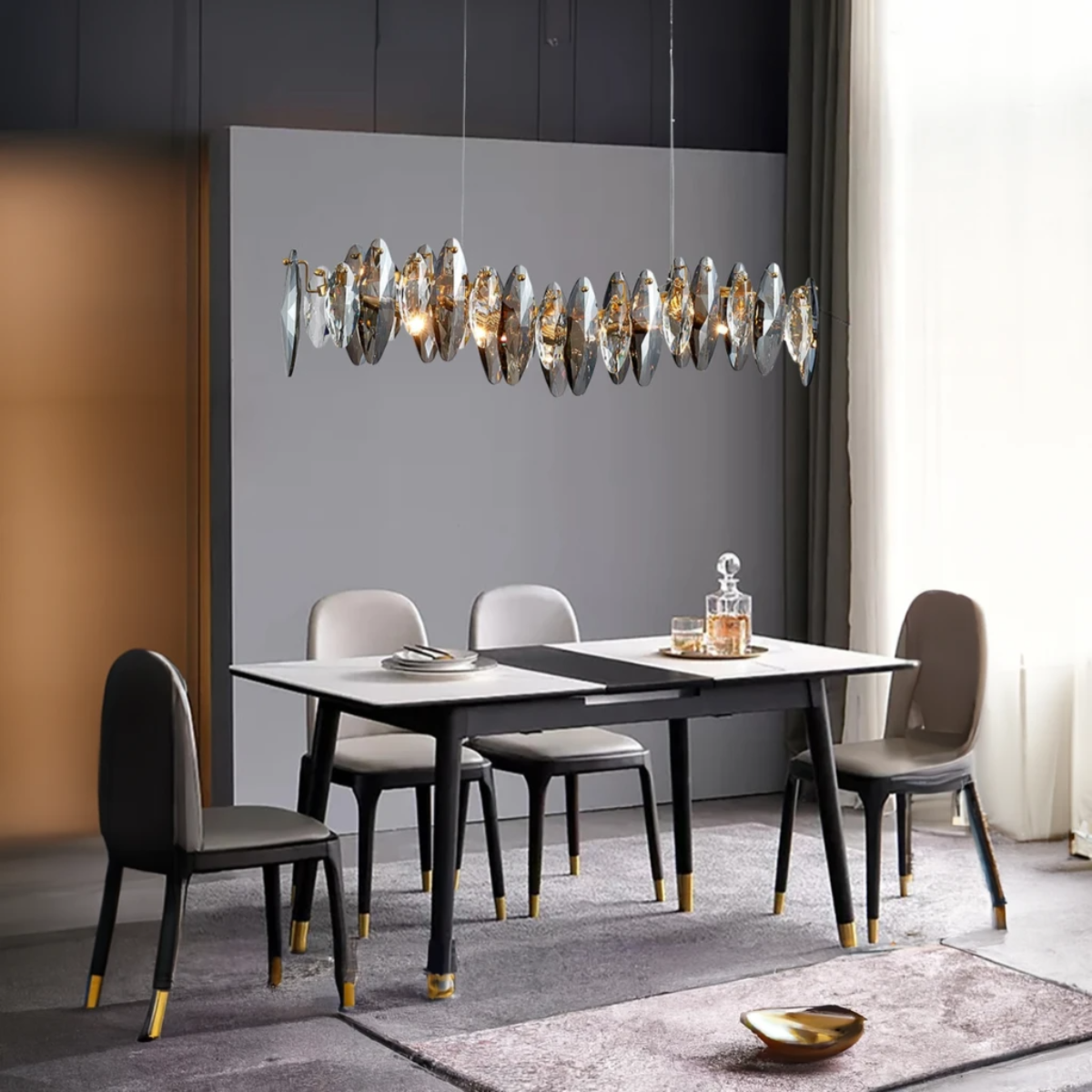 Kristy Modern Kronleuchter Kristall Gold Wohnzimmer/Schlafzimmer