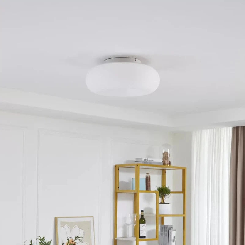 Arisha Modern LED Deckenleuchte Schale Wohnzimmer Schlafzimmer, Weiß, Metall Acryl