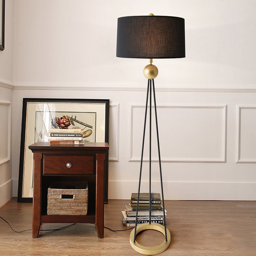 Mira Modern LED Stehleuchte Schwarz/Gold Schlafzimmer/Wohnzimmer