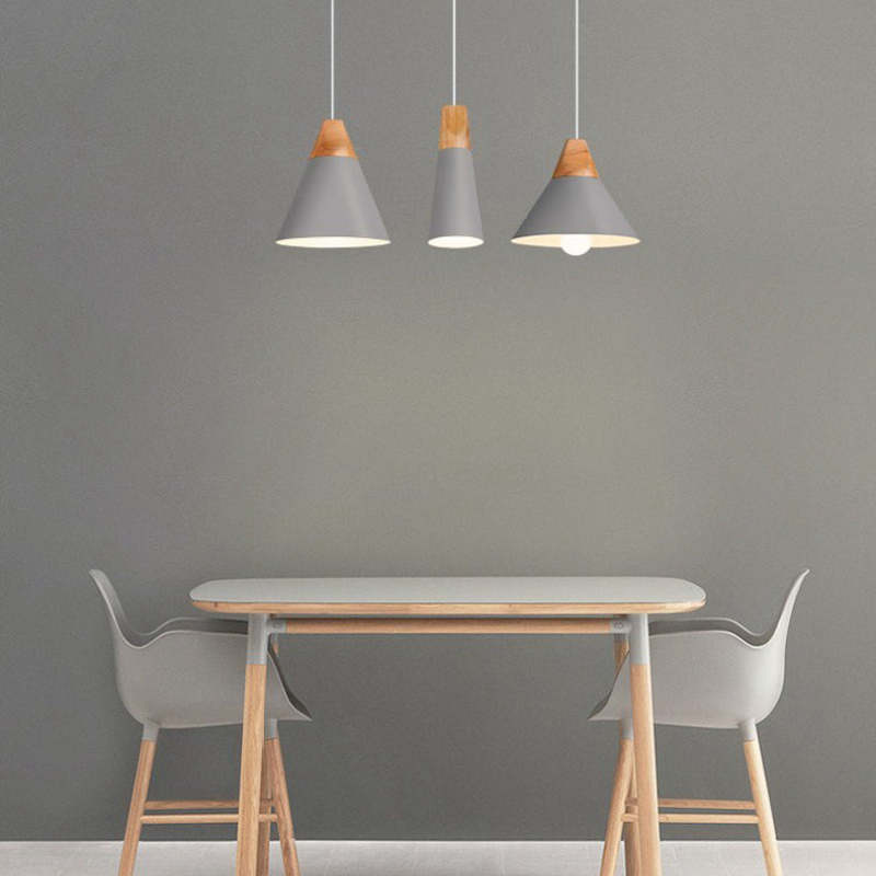 Valentina Modern LED Pendelleuchte Holz Metall Wohnzimmer Schlafzimmer