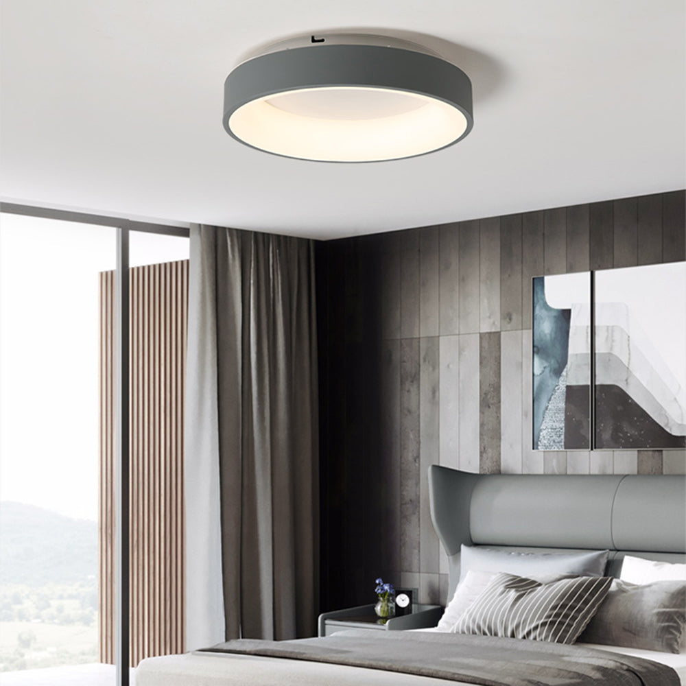 Arisha  Deckenleuchte Weiß/Grau  Modern LED Schlaf/Wohnzimmer Dimmbar