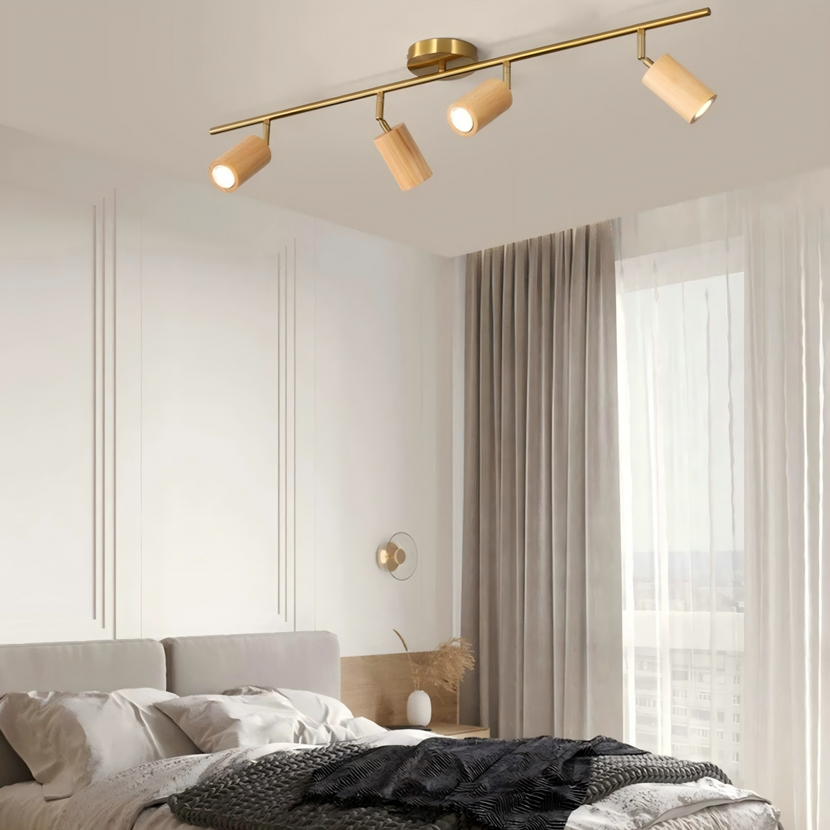Elvarena Holz-LED-Spotschiene