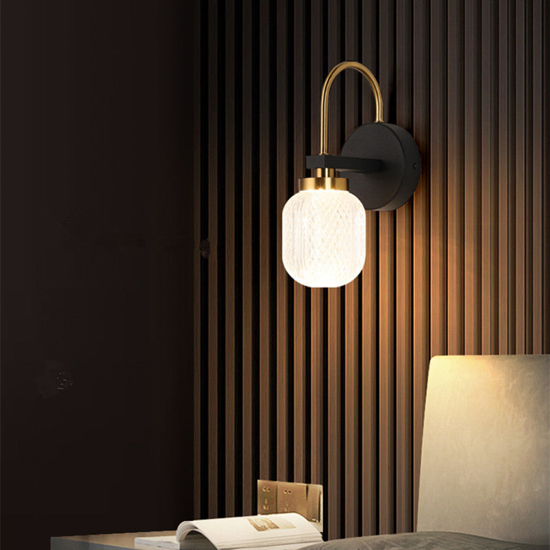Arisha Moderne LED Wandleuchte Schwarz-Gold Schlafzimmer/Wohnzimmer Metall