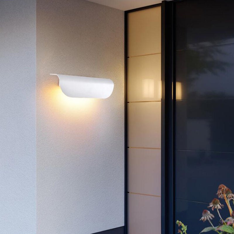 Ray Modern LED Wandleuchte Außen/Innen Weiß/Schwarz Garten/Flur