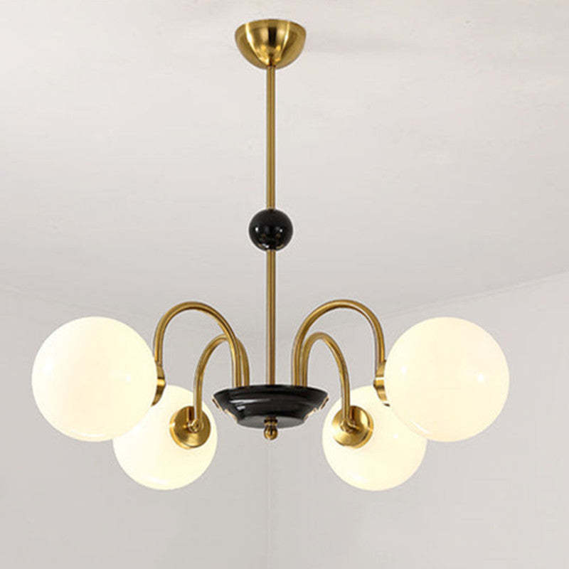 Valentina Moderner Globe Glas Art Deco Kronleuchter, Wohnzimmer