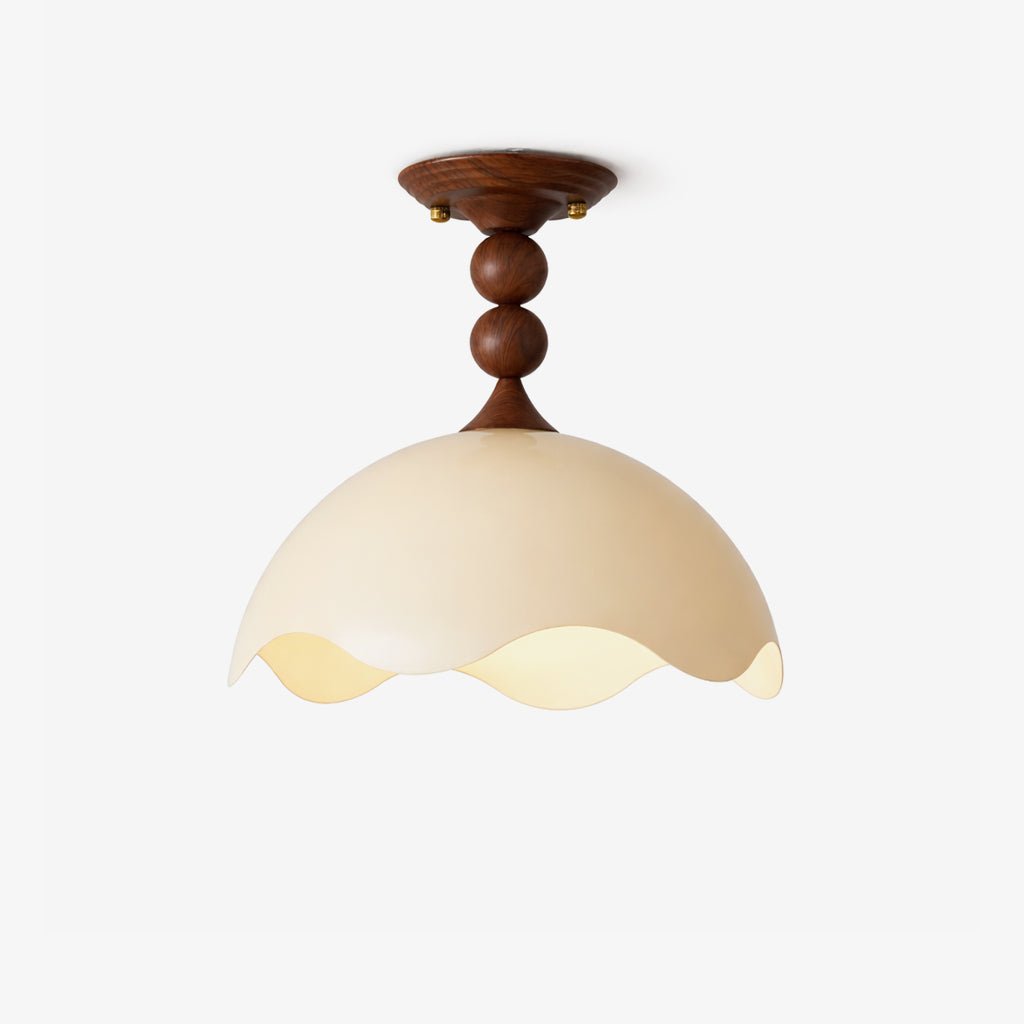 Noriraine Deckenleuchte mit geschwungenem Rand und Beige