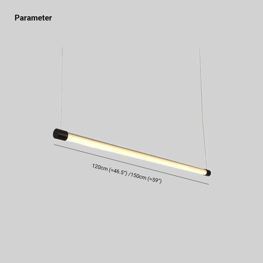 Arisha Linear Modern Pendelleuchte Schwarz&Silber Schlaf/Wohn/Esszimmer Metall 120/150CM Lang