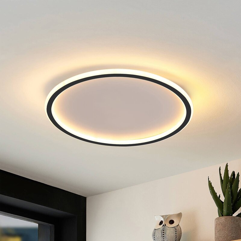 Arisha Modern Ring LED Deckenleuchte Schwarz/Weiß Wohn/Schlafzimmer