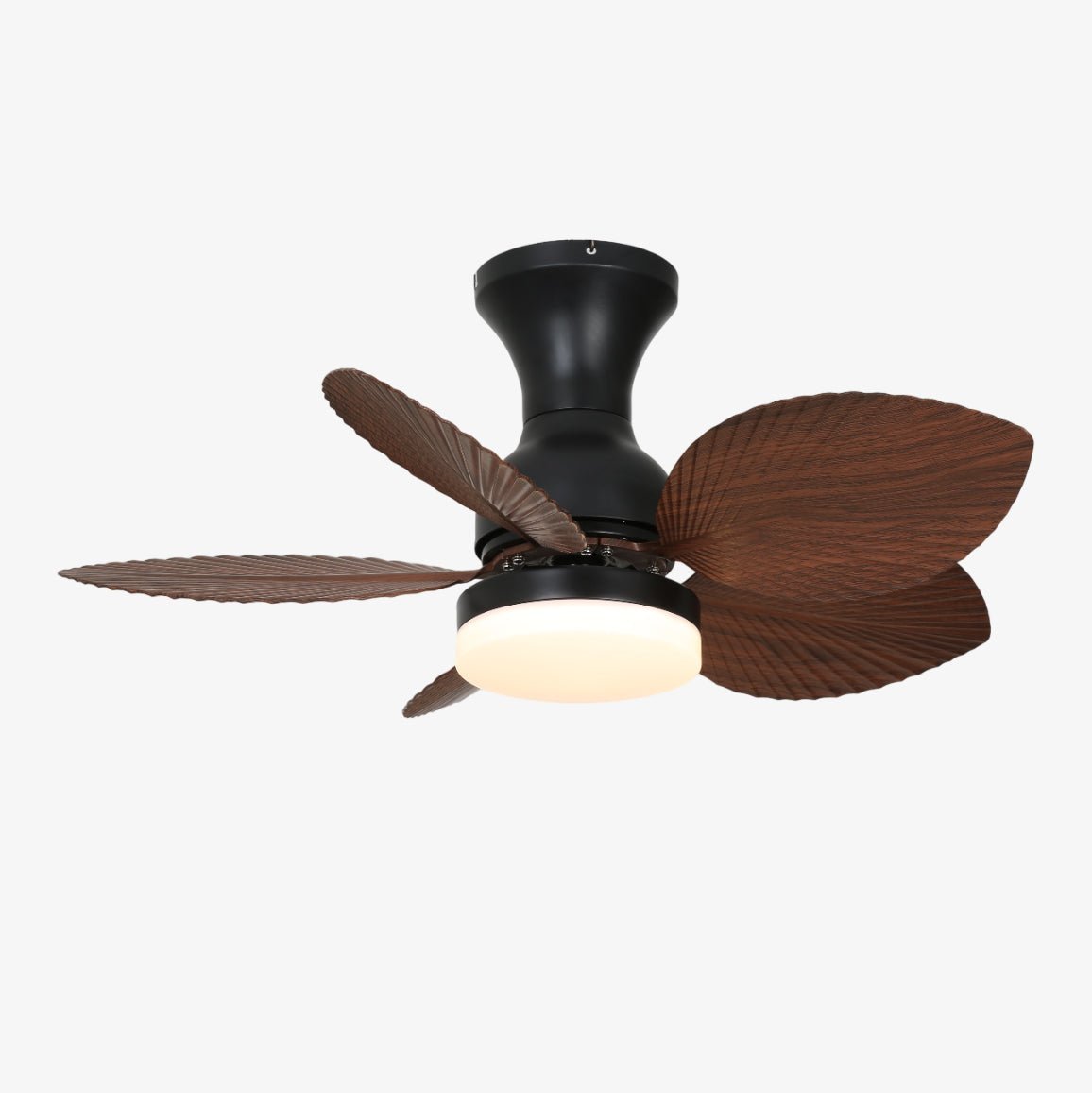 Rinirian Vintage Holz Deckenventilator mit Beleuchtung