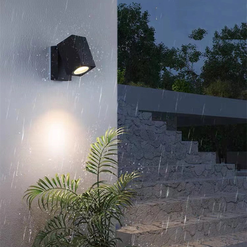 Ray Modern LED Drehbar Außenwandlauchte Metall Strahler Garten
