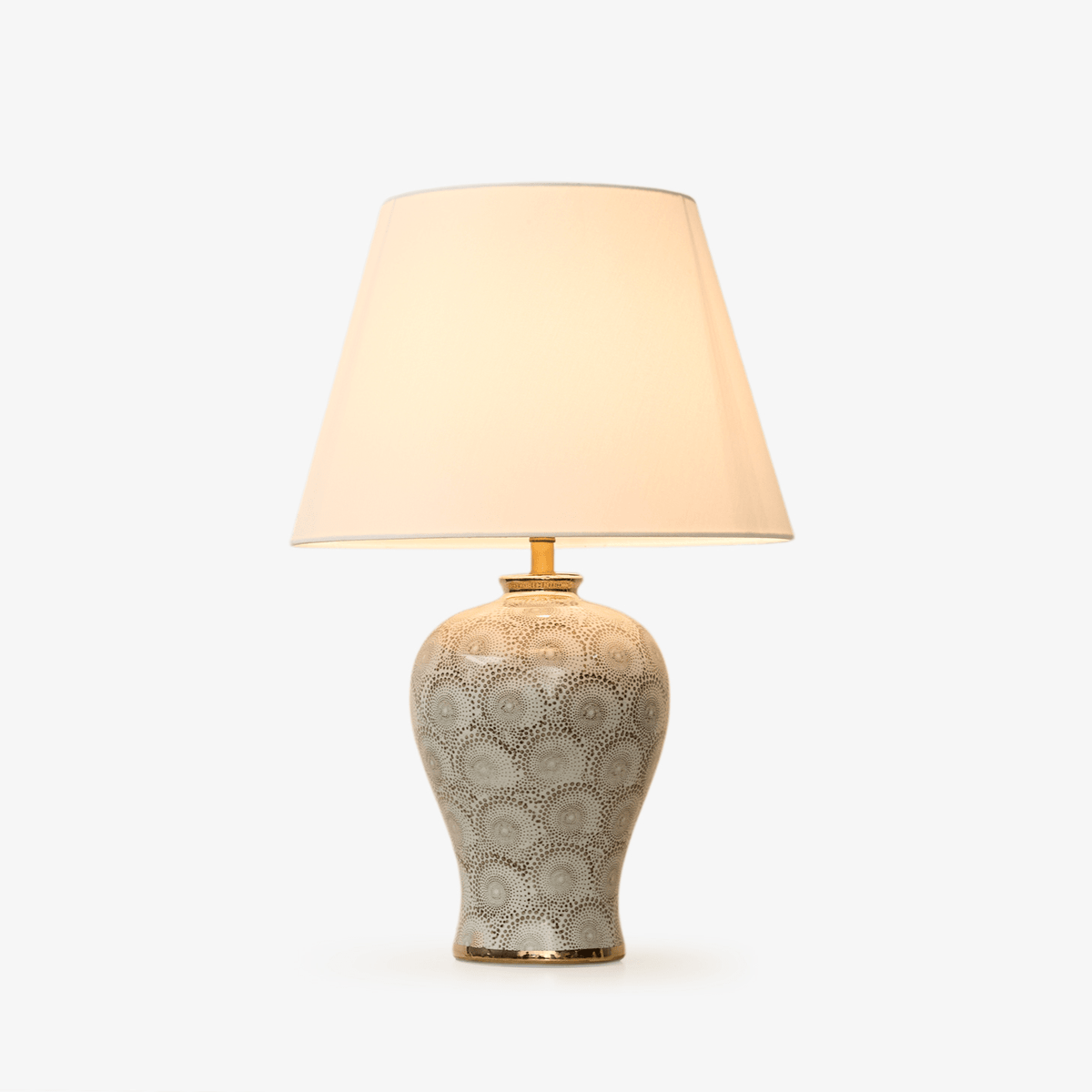 Patterned Keramik-Tischleuchte