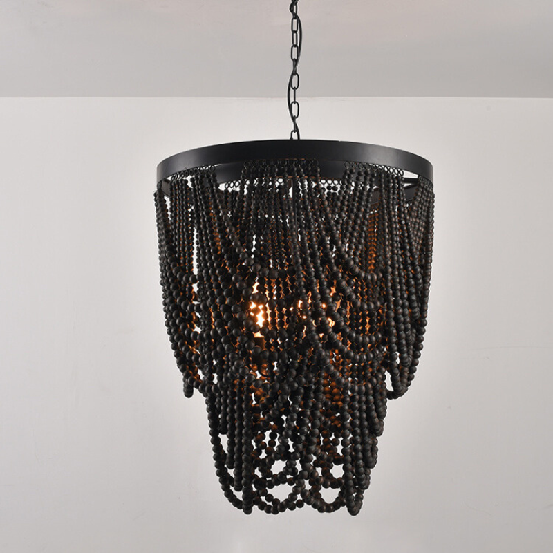 Silva Boho LED Pendelleuchten Schwarz/Rost/Weiß Holz/Metall Wohnzimmer/Schlafzimmer