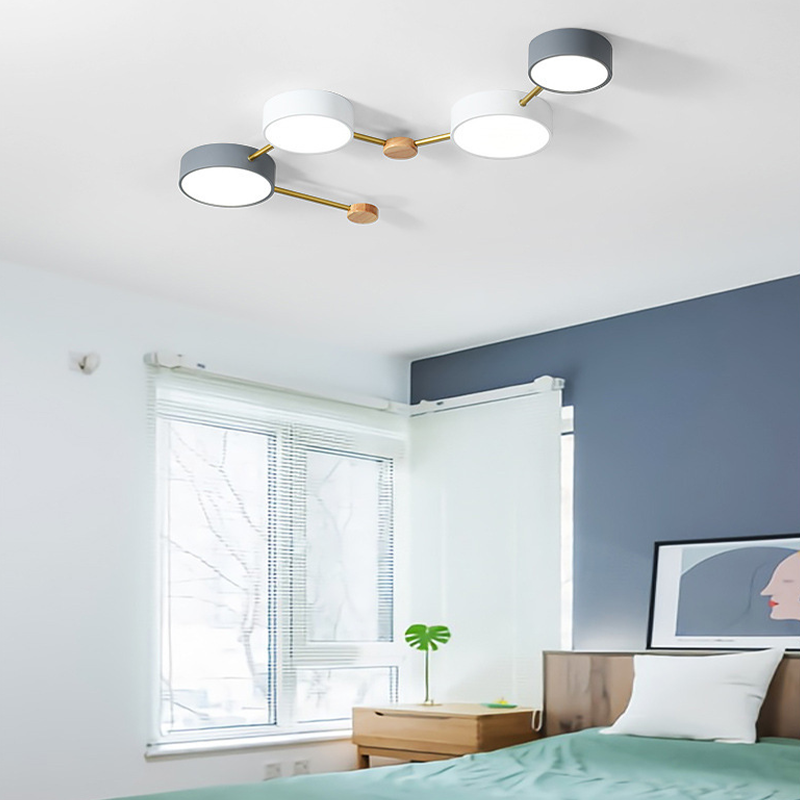 Arisha Modern LED Deckenleuchte Acryl Log Wohnzimmer Schlafzimmer Weiß Grau