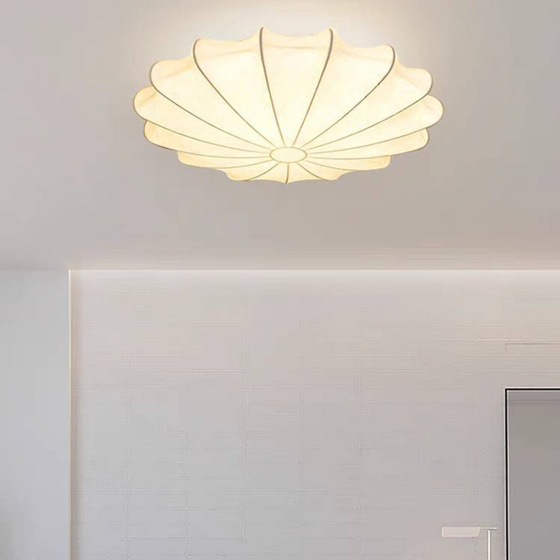 Ritta Design LED Deckenleuchte Weiß Schlaf/Wohnzimmer Stoff