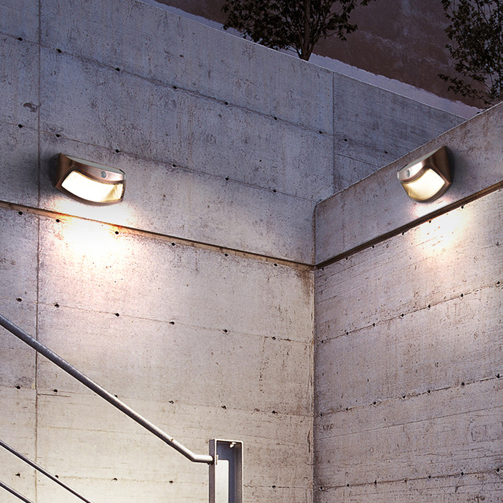 Ray Modern LED Solar Außenwandleuchte Metall Acryl Garten Terrasse
