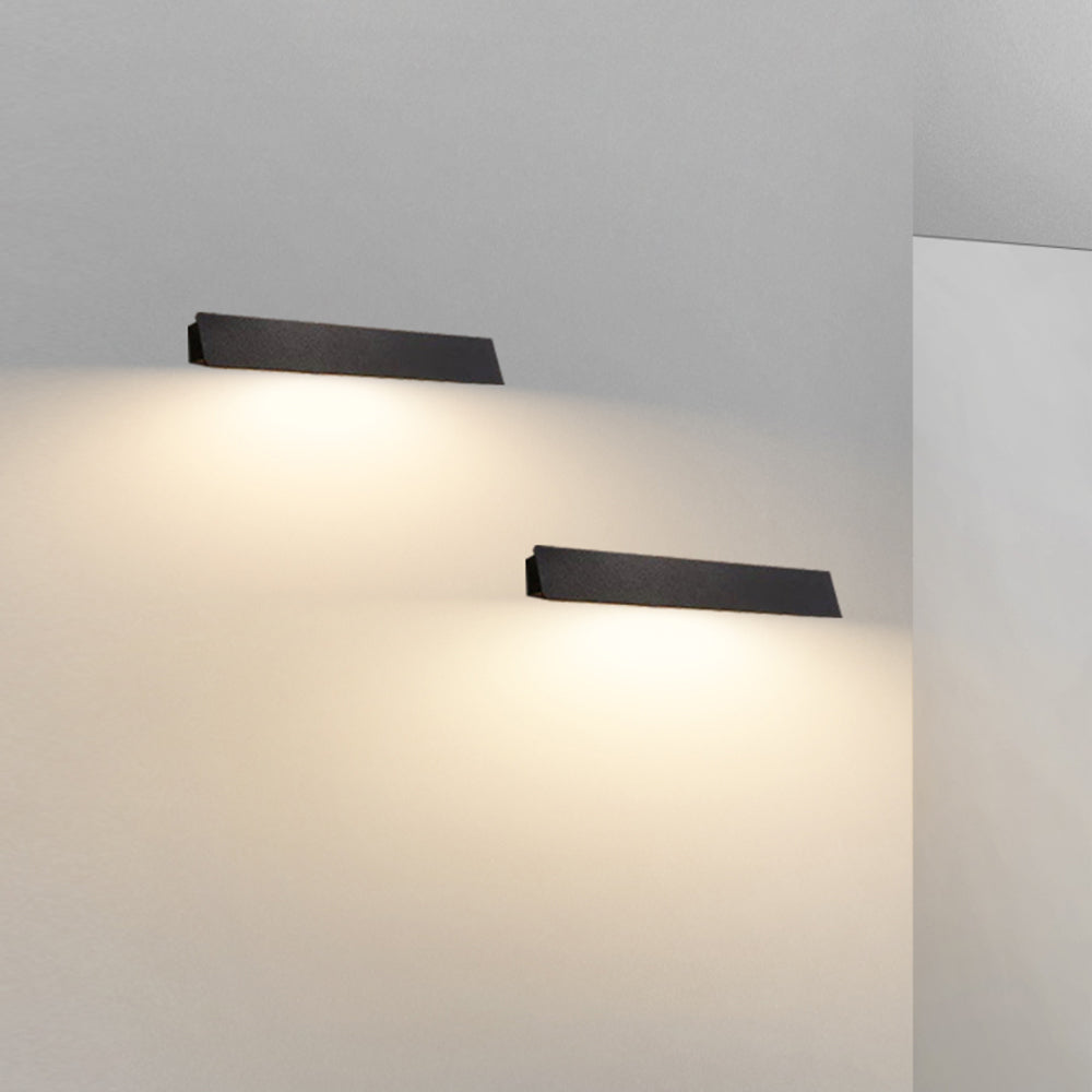 Ray Modern LED Außenwandleuchte Schwarz/Weiß Solar Garten Metall