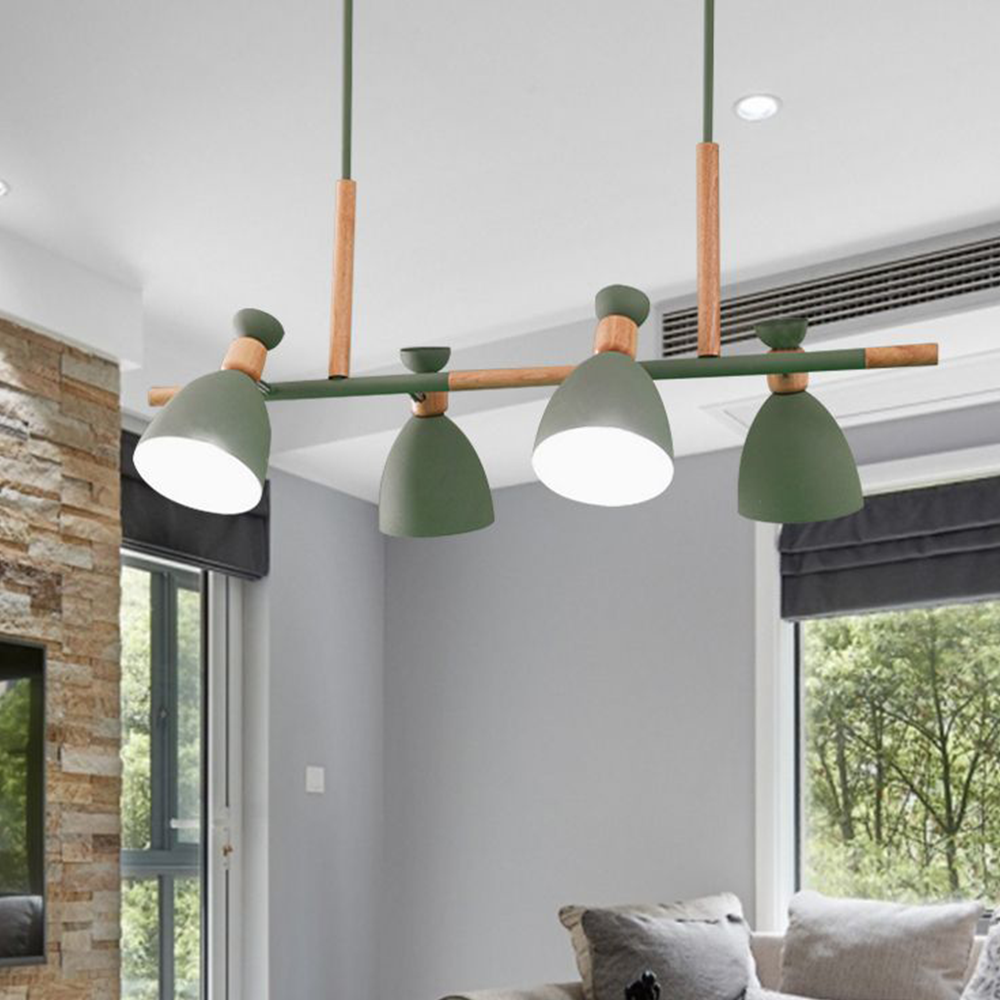 Valentina LED Pendelleuchte Weiß Wohnzimmer/Schlafzimmer Holz