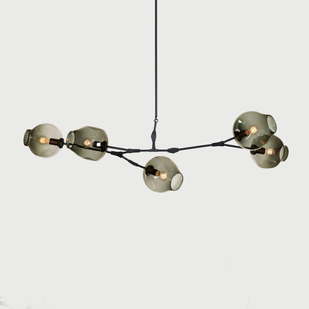 Valentina Pendelleuchte Schwarze/Gold Wohnzimmer/Schlafzimmer Glas