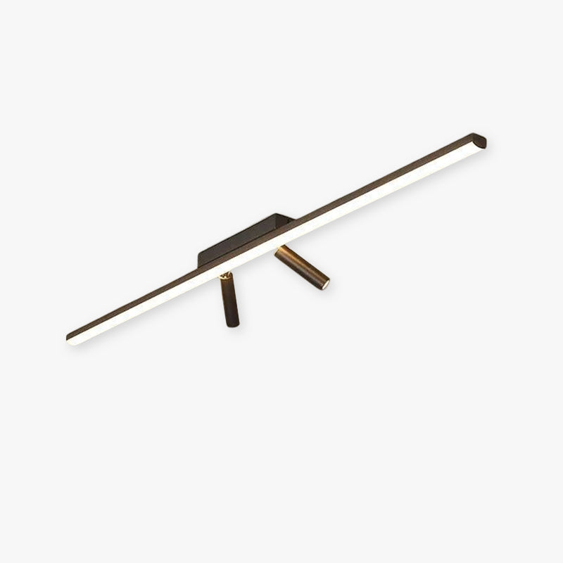 Arisha  Linear LED Deckenleuchte Schwarz Wohnzimmer