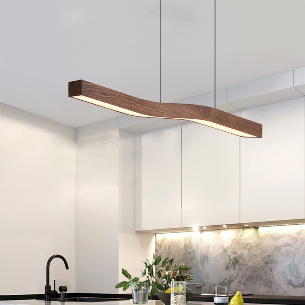 Ylen Nordische Pendelleuchte mit Nussbaum-Finish