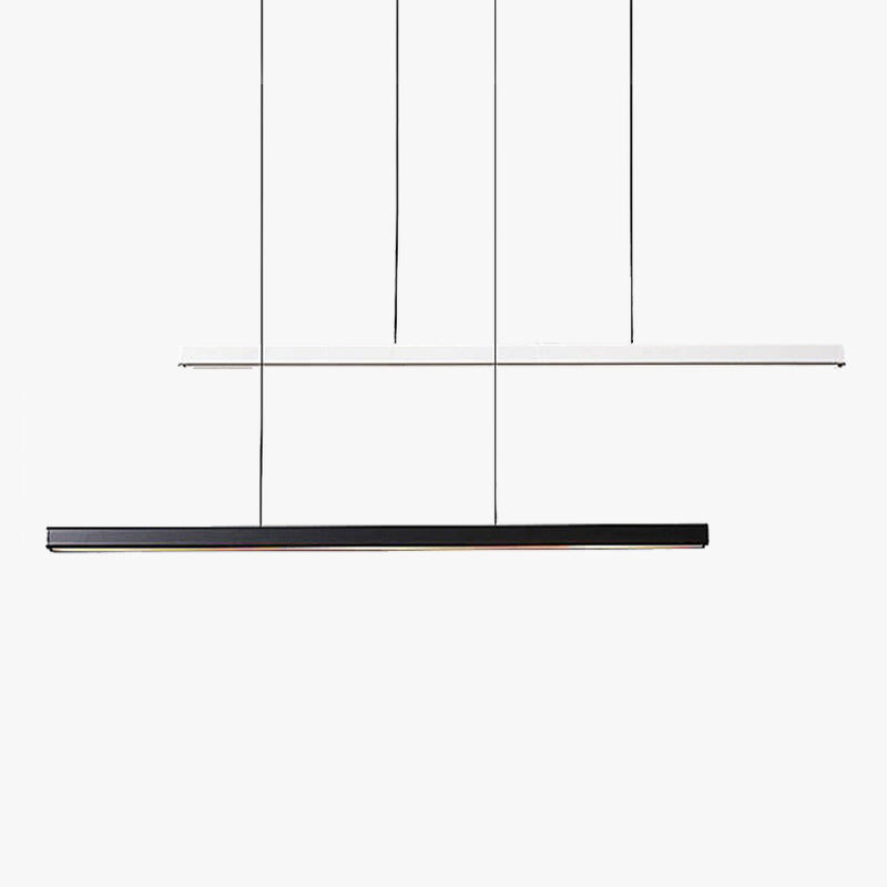 Arisha Pendelleuchte Linear  Metall&Holz Modern LED  Schwarz/Weiß  Wohnzimmer