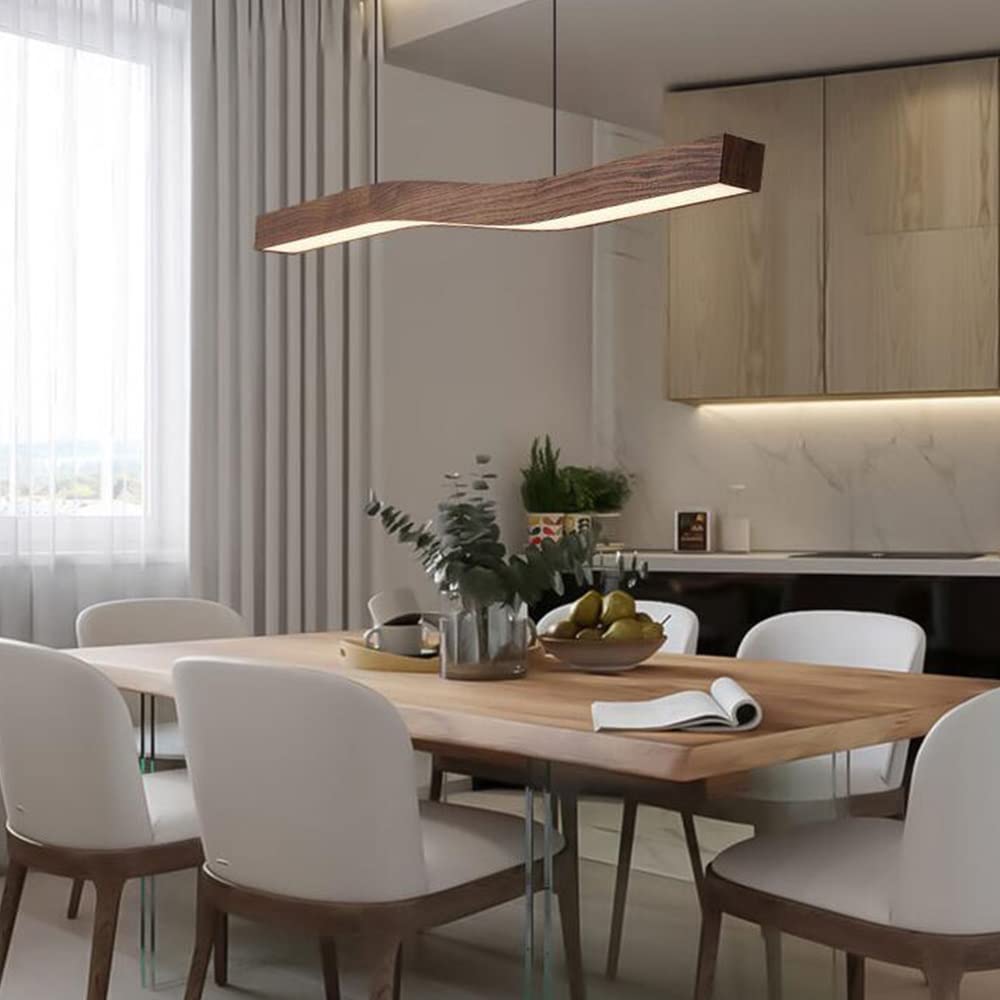 Ylen Nordische Pendelleuchte mit Nussbaum-Finish
