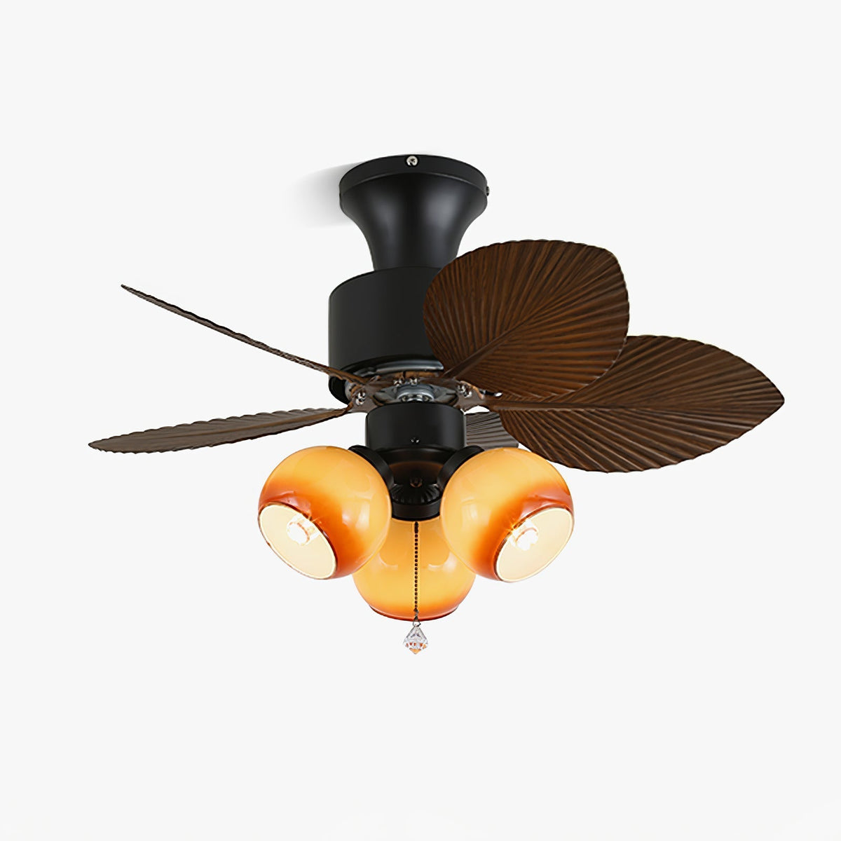 Celoine Tropical Glas Deckenventilator mit Beleuchtung