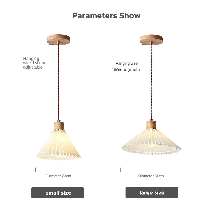 Muto Moderne LED Pendelleuchte Schlafzimmer/Wohnzimmer Weiß Holz