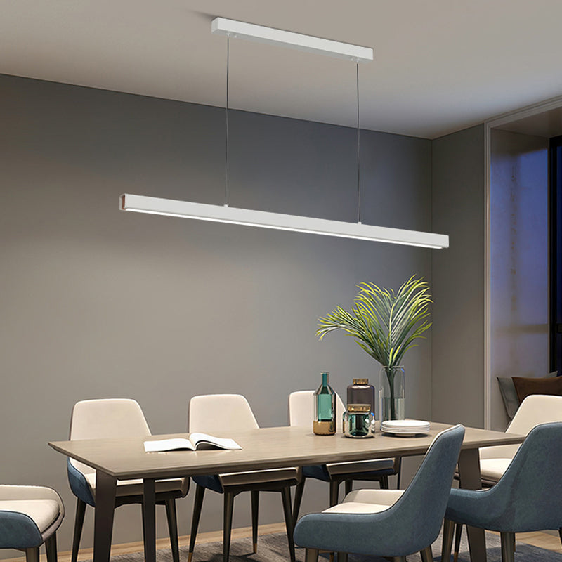 Arisha Pendelleuchte Linear  Metall&Holz Modern LED  Schwarz/Weiß  Wohnzimmer