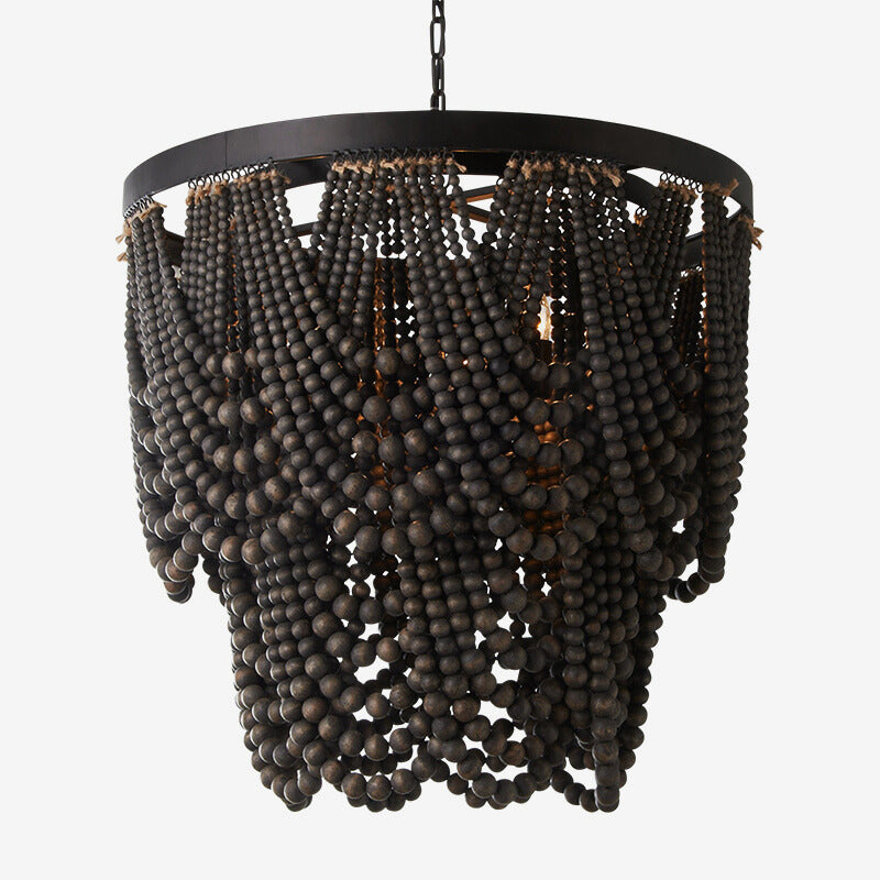 Silva Boho LED Pendelleuchten Schwarz/Rost/Weiß Holz/Metall Wohnzimmer/Schlafzimmer