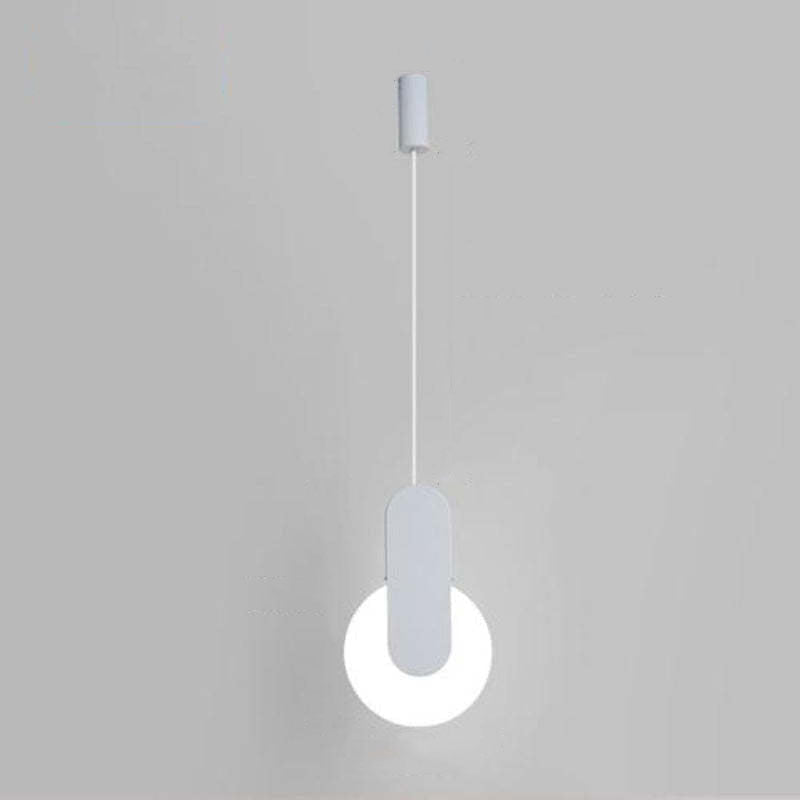Arisha Minimalistisch Pendelleuchte Ring Schwarz/Weiß Wohnzimmer