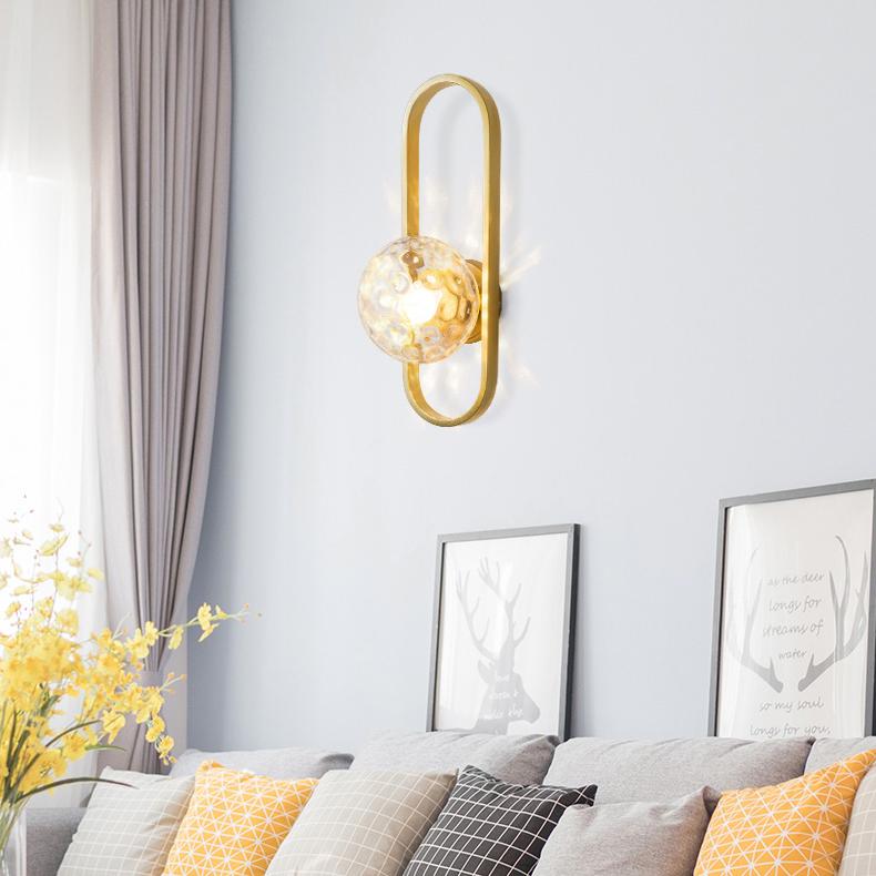 Valentina Moderne LED Wandleuchte Gold/Schwarz, Metall, Glas, Schlafzimmer/Wohnzimmer