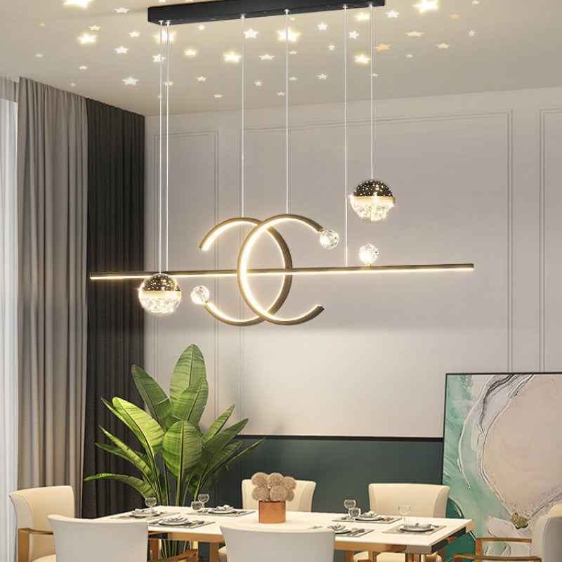 Kristy Linear  Doppel-C-Design Pendelleuchte  Esszimmer Wohnzimmer Schlafzimmer