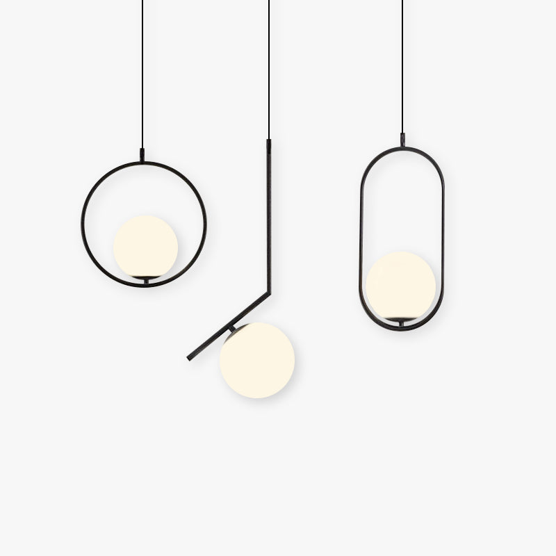 Valentina Modern LED Rund Pendelleuchte Schwaz Esszimmer/Wohn/Schlafzimmer Metall Glas